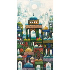Javed Qamar, 12 x 24 inch, Acrylic on Canvas, Cityscape Painting, AC-JQ-268 Javed Qamar, 12 x 24 inch, Acrylic on Canvas, Cityscape Painting, AC-JQ-268